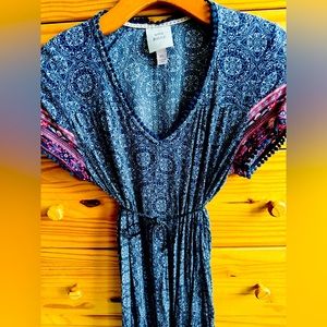 Women's Knox Rose Floral Print Boho Dress Short Sleeve